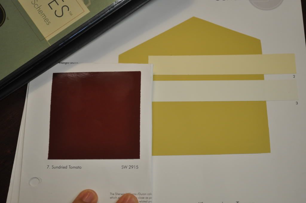 House Exterior Color (Mustard Yellow House/Red For Front Door And Shutters) Photo by